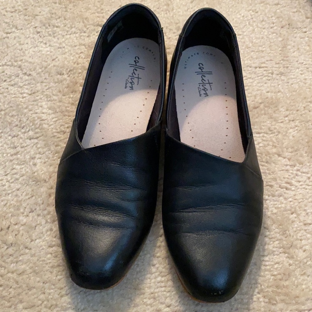 Black flats by Clarks sz 9